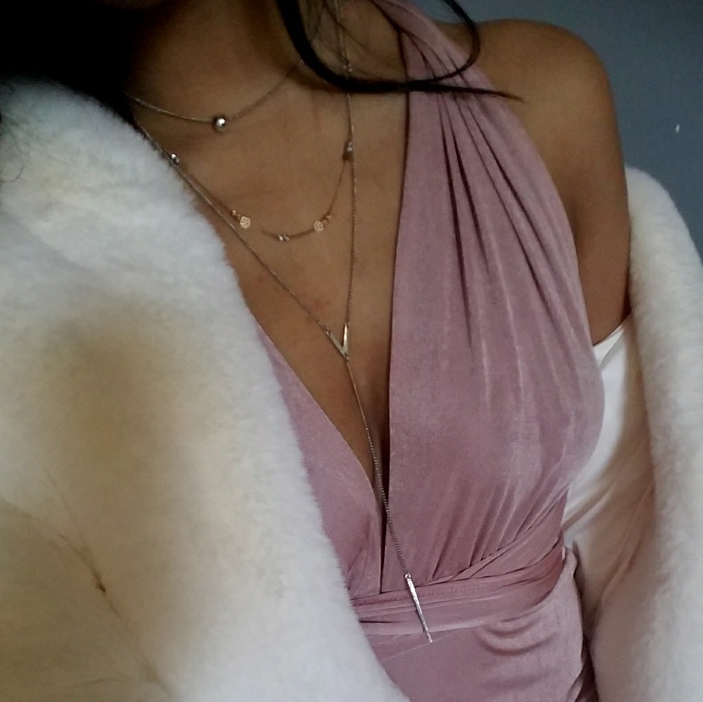 AUDRINA MAUVE SHORT MULTIWAY DRESS - Picture 6 of 7